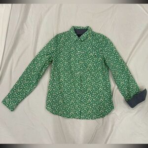 Tommy Hilfiger Women’s Green Floral Button Down Shirt